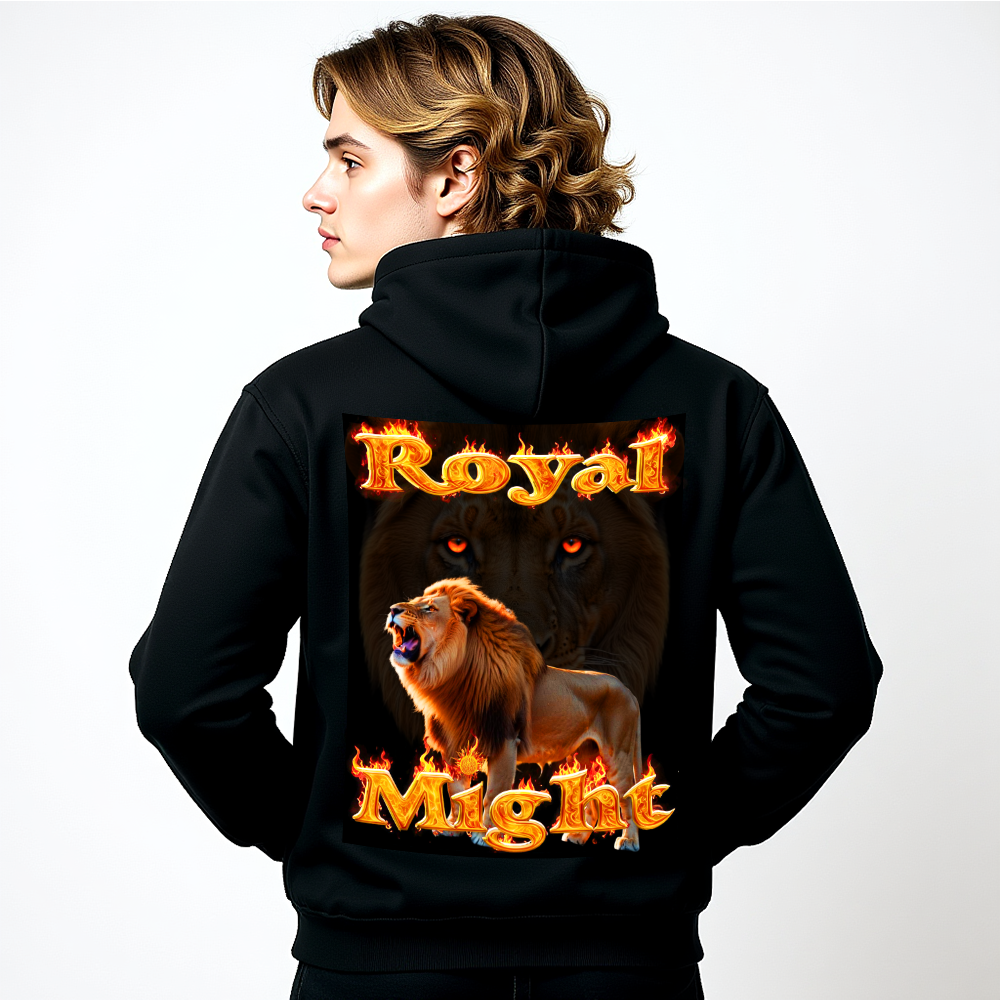 Löwe Hoodie „Royal Might“ – Oversized Unisex Kapuzenpullover