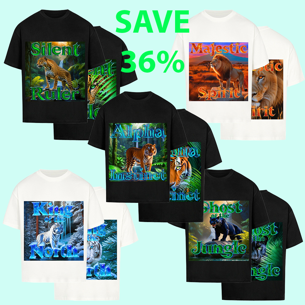 5x Oversized T-Shirt Bundle (Größe: 4XL)