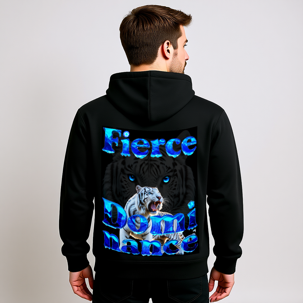 White Tiger Hoodie „Fierce Dominance“ – HigherBlanks Unisex Kapuzenpullover
