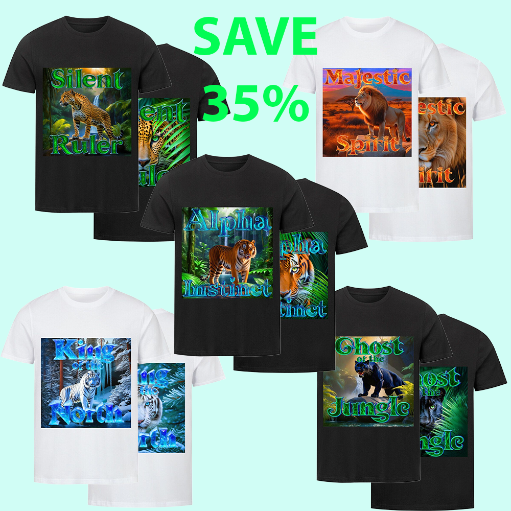 5x Organic T-Shirt Bundle (Größe: 4XL)