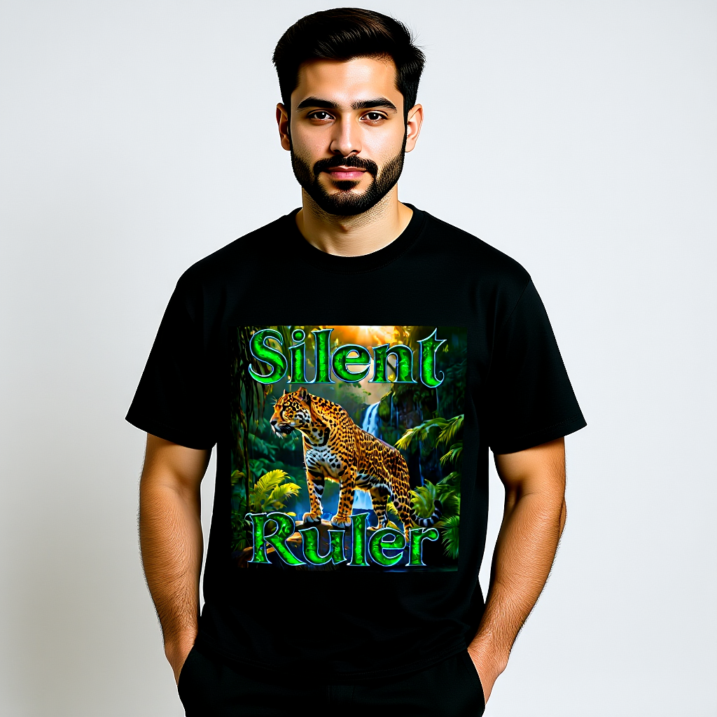 Jaguar T-Shirt „Silent Ruler“ – Double Print Oversized Unisex Shirt