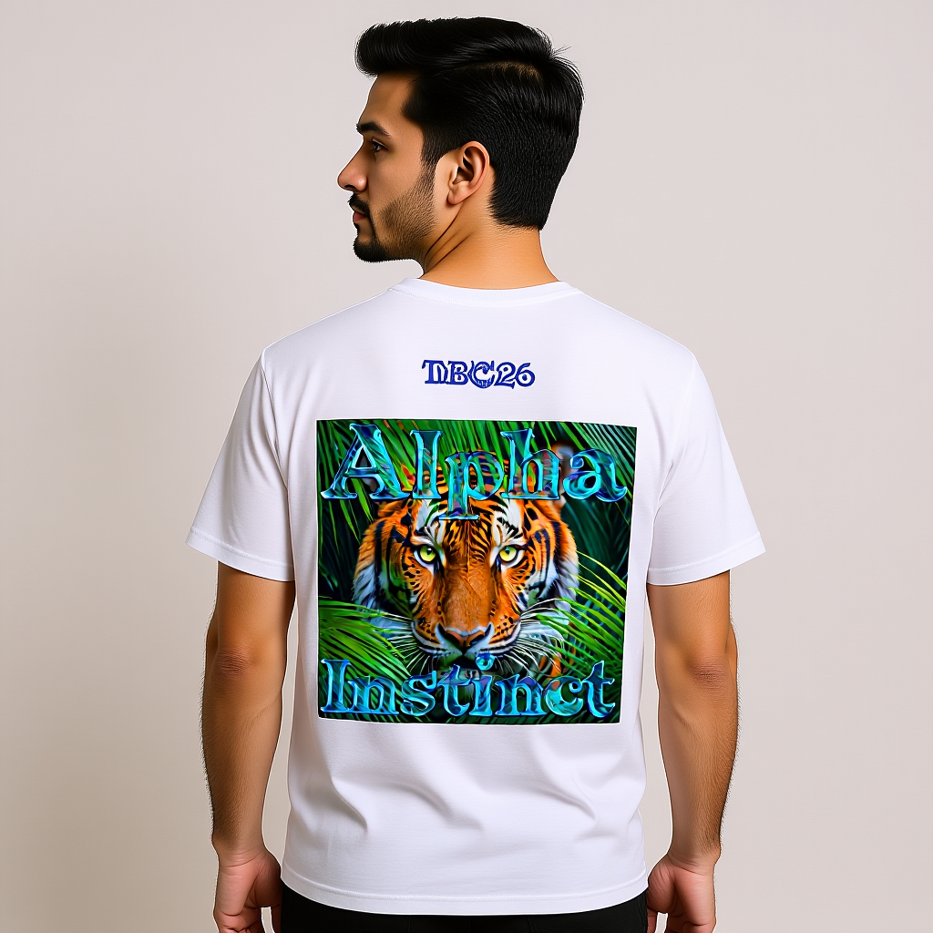 Tiger T-Shirt „Alpha Instinct“ – Double Print Oversized Unisex Shirt