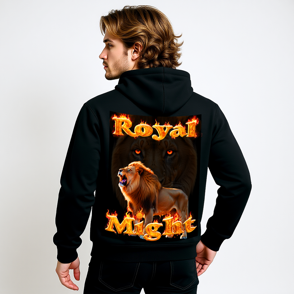 Löwe Hoodie „Royal Might“ – HigherBlanks Unisex Kapuzenpullover