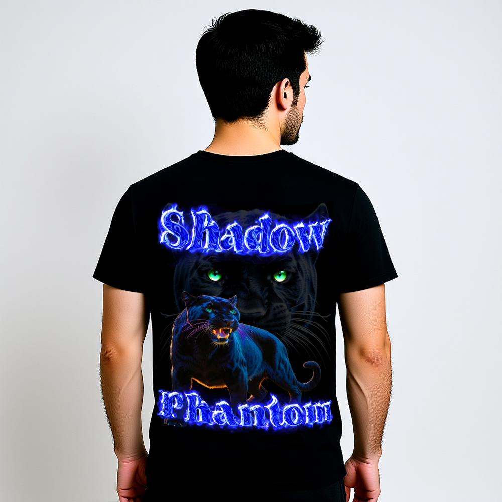Panther T-Shirt „Shadow Phantom“ – Unisex Double Print Design