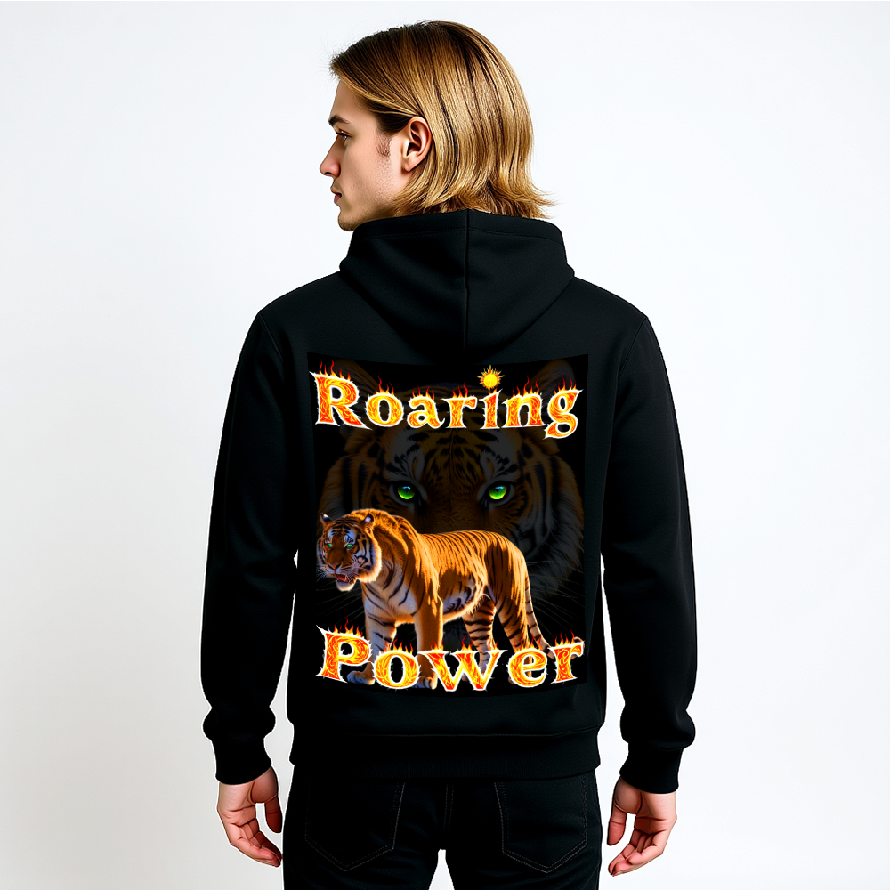 Tiger Hoodie „Roaring Power“ – Oversized Unisex Kapuzenpullover